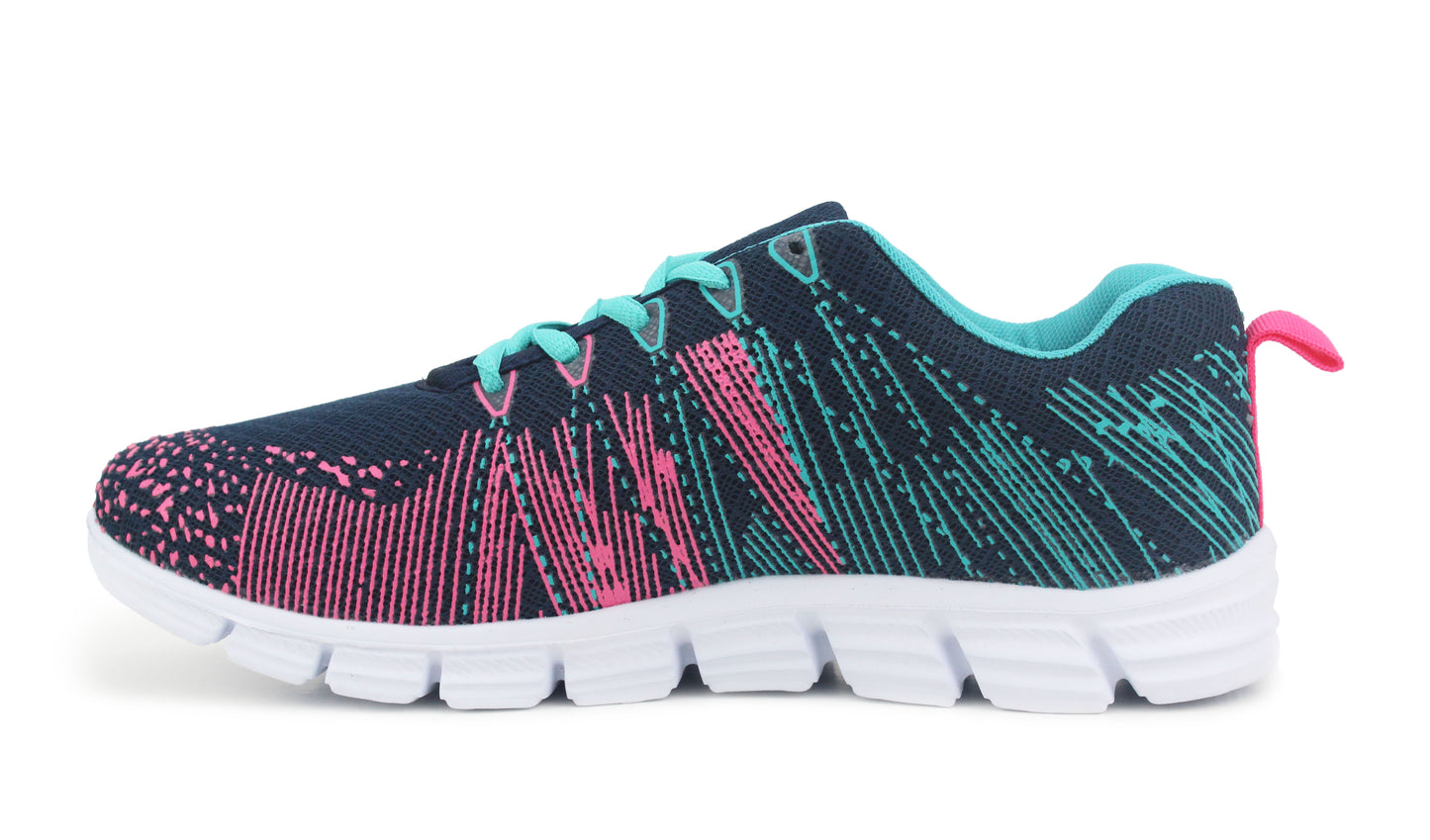 Womens Ladies Super Lightweight Memory Foam Shoes Lace Up Breathable Mesh Active Sneaker Sports Trainers