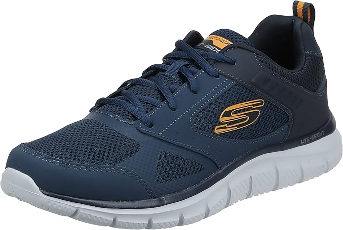 Skechers Men's Track-Syntac Trainers 232398 Memory Foam Lightweight Navy Sneakers