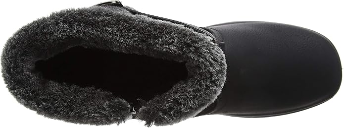 Cushion Walk Womens Thermal Fur Lined Winter Boots Lightweight Flexible Zip Up Buckle Feature Ladies Boots