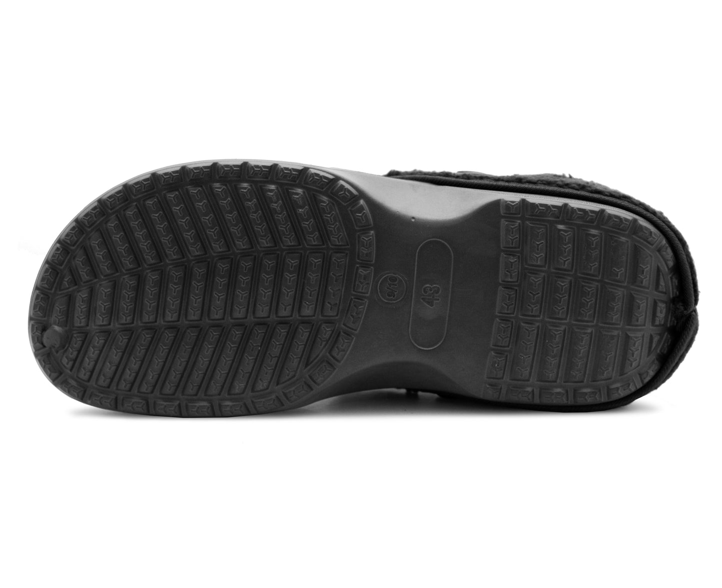 Mens Clogs Warm Fur Lined Thermal Garden Black Clogs Slip On Lightweight EVA Slippers Indoor House Shoes Shower Sandals