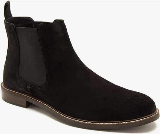 Men's Black Suede Leather Chelsea Boots Formal Classic Comfortable Stylish Boots
