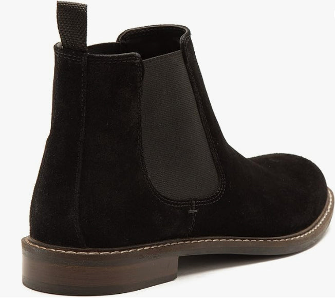 Men's Black Suede Leather Chelsea Boots Formal Classic Comfortable Stylish Boots