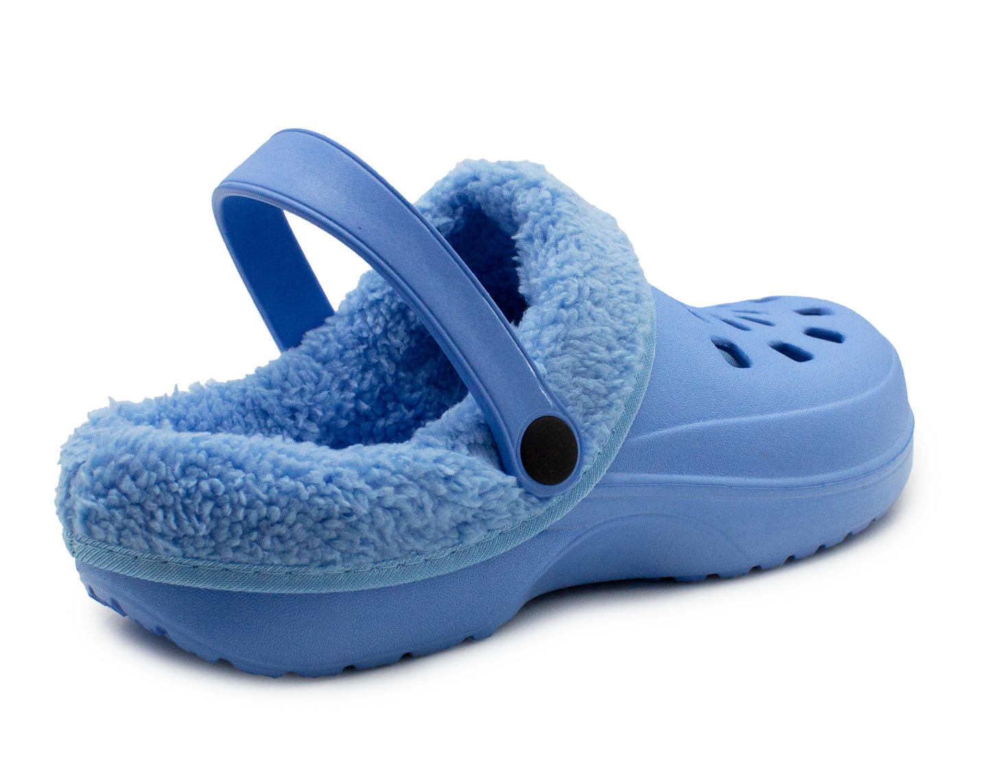 Womens Clogs Warm Fur Lined Thermal Garden Clogs Lightweight EVA Slip On Slippers Kitchen Nurse Indoor House Shoes Sandals Blue