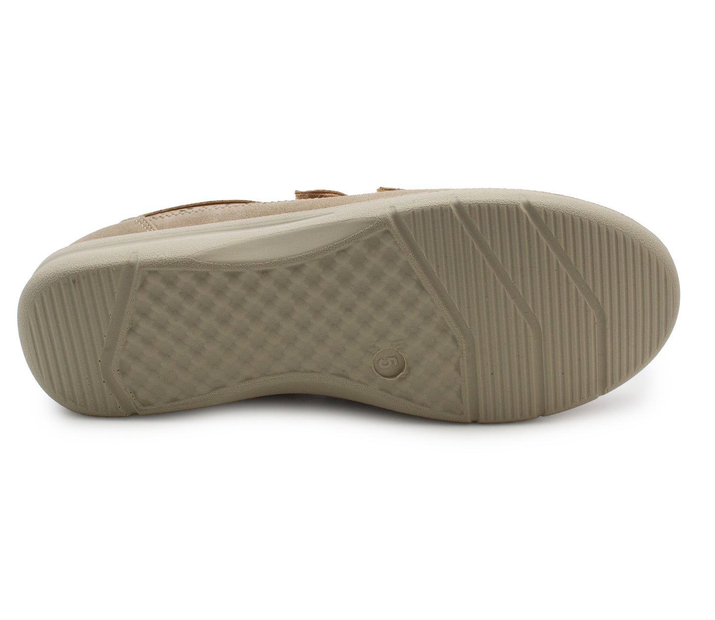 Womens Slip On Elastic Loafers Flat Ladies Casual Breathable Office Nurse Pumps Shoes Beige
