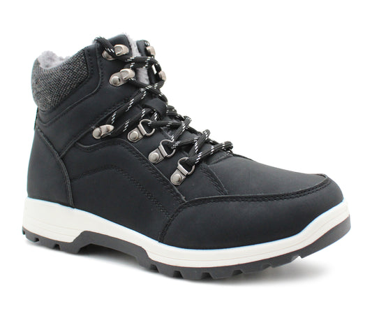 Womens Thermal Hiking Boots Warm Faux Fur Lined Insulated Lace Up Trekking Ankle Snow Boots