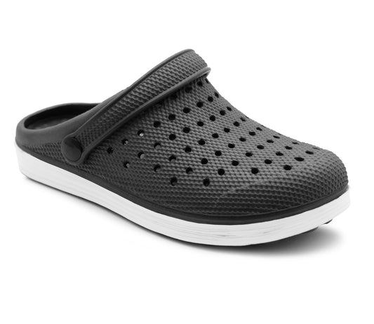 PLUTO Womens Breathable Lightweight EVA Clogs in Black