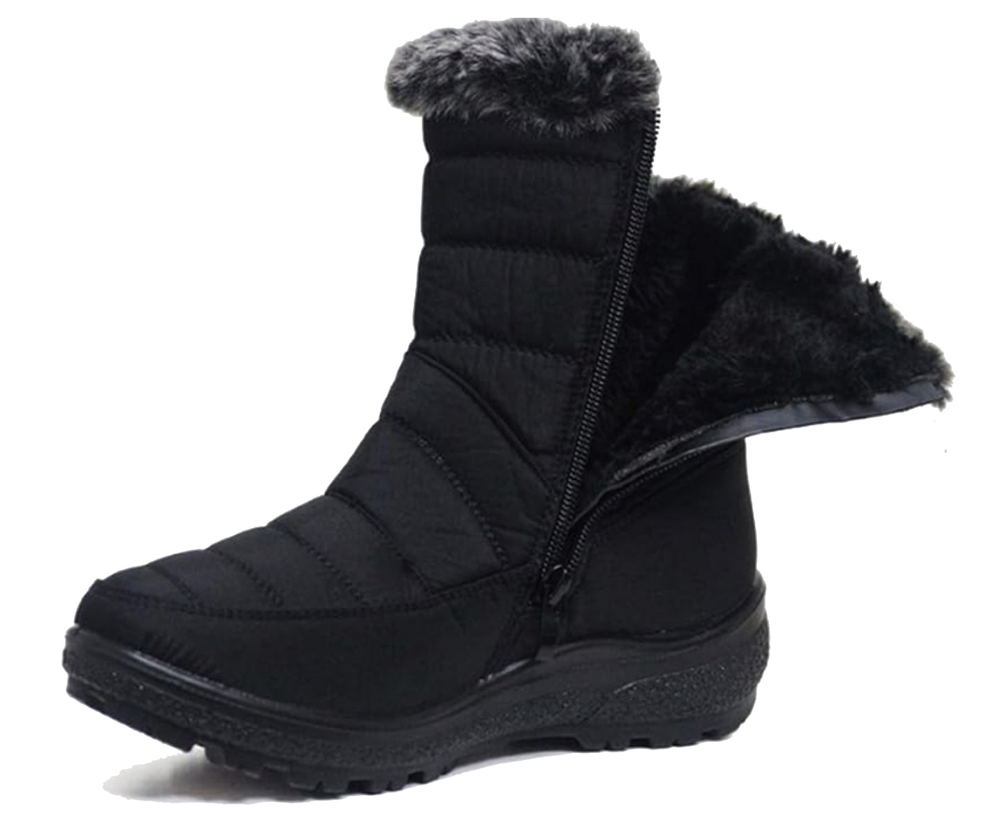 Cushion Walk Thermo-Tex Fur Lined Womens Snow Boots Ladies Snug Warm Fashion Ankle Boots
