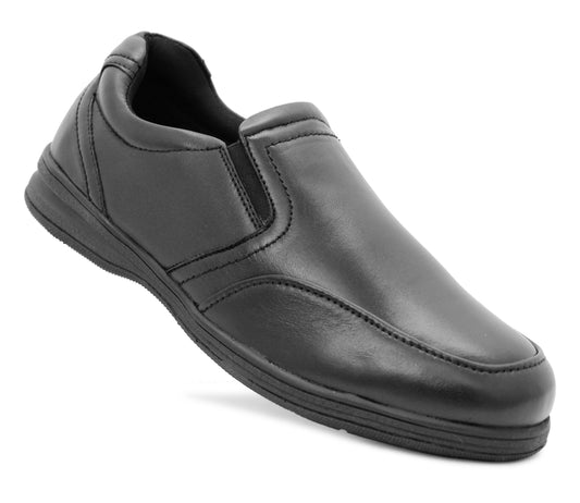 Mens Genuine Leather Slip On Loafers Smart Casual Flat Gents Driving Comfort Shoes