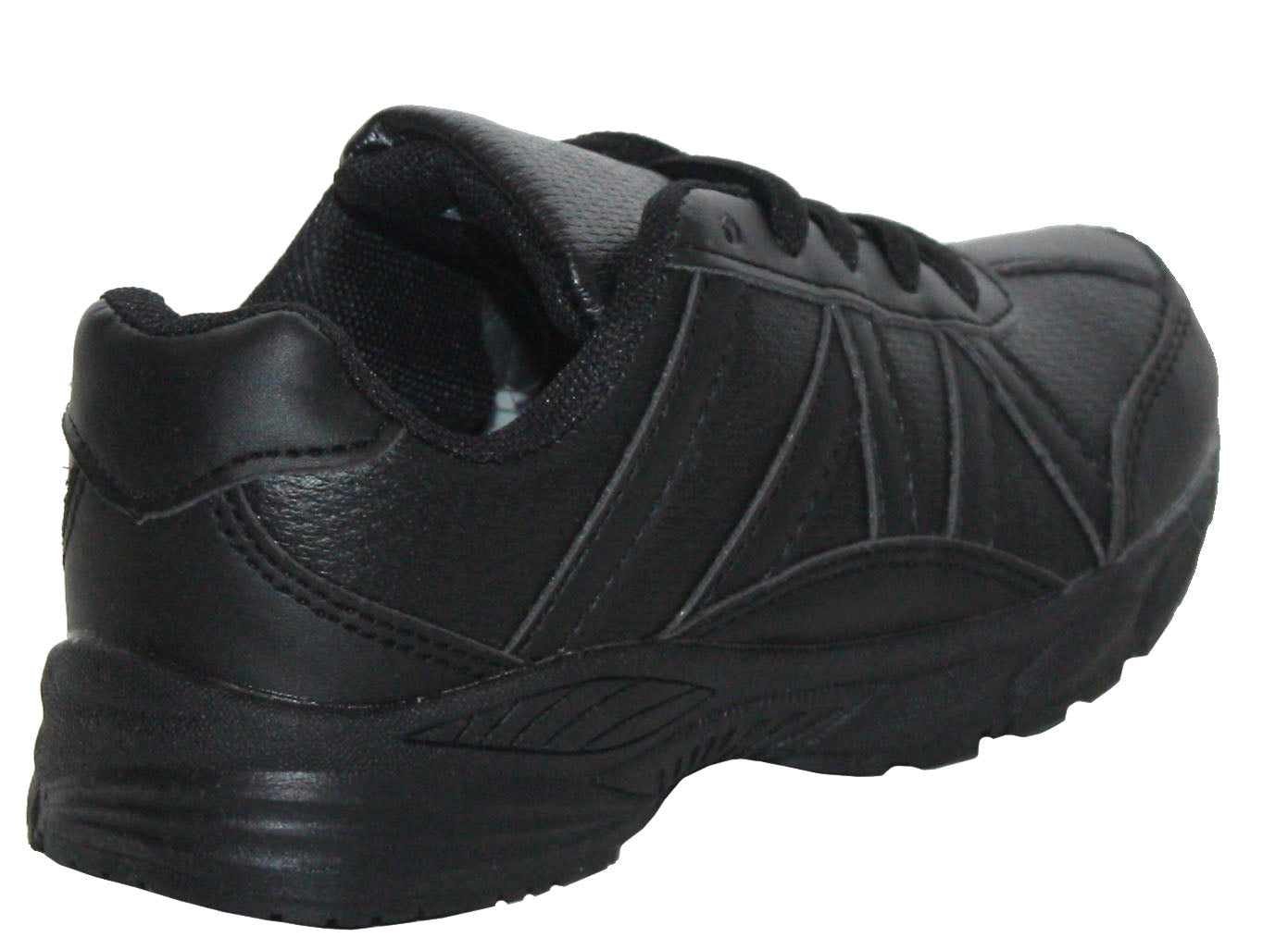 Boys Youth Black Lace Up PE Running Trainers UK Sizes