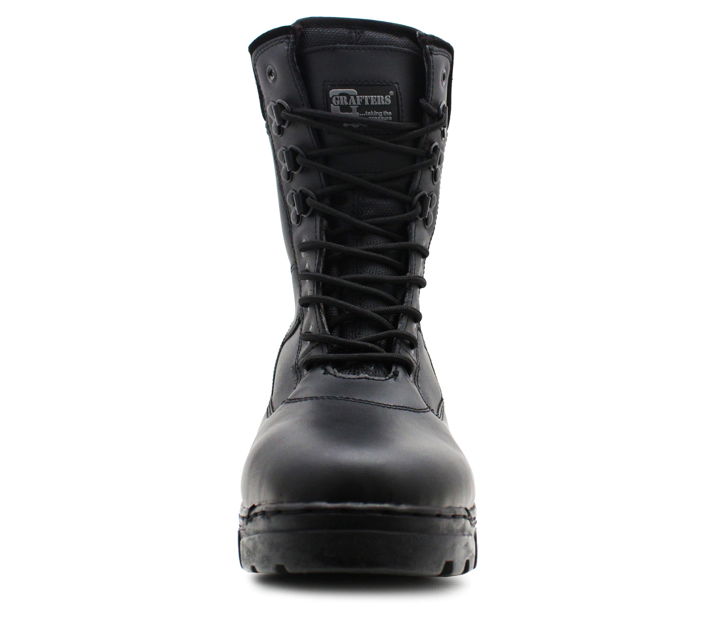Mens Military Boots Black Leather High Top Combat Tactical Army Style Security Police Boots