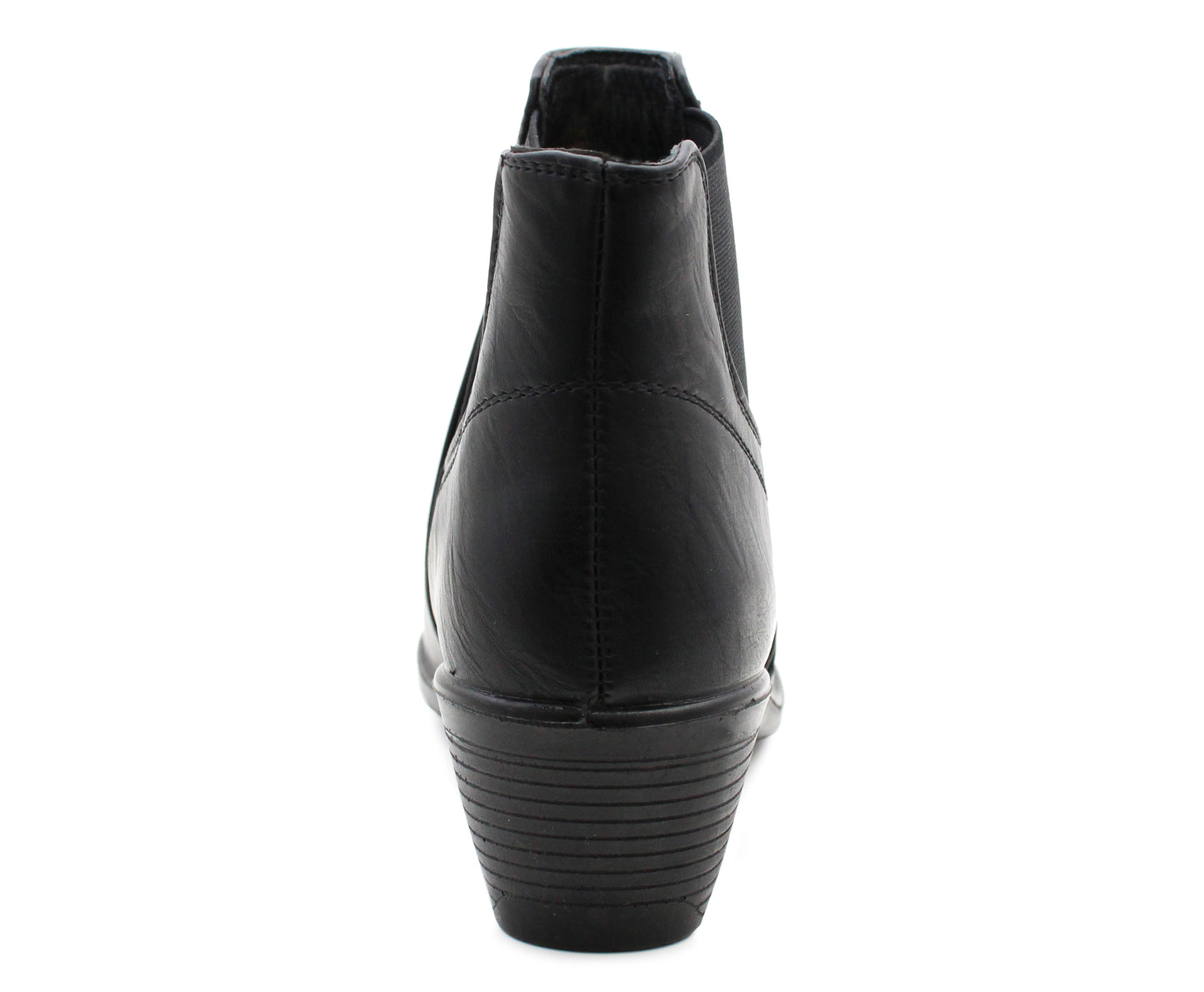 Cushion Walk Womens Ankle Boots Black Mid Heel Elastic Formal Office Trouser Shoes
