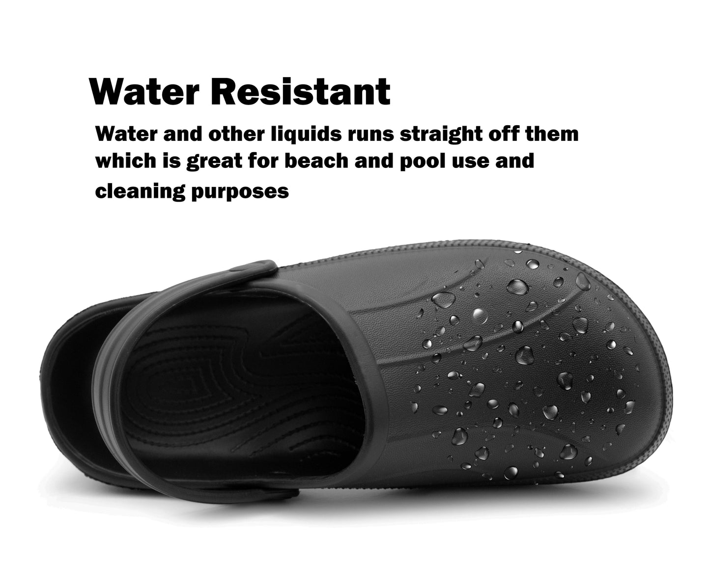 Womens Ladies EVA Clogs Lightweight Nurse Hospital Garden Beach Summer Kitchen Mules Poolside Water Shoes Sandals