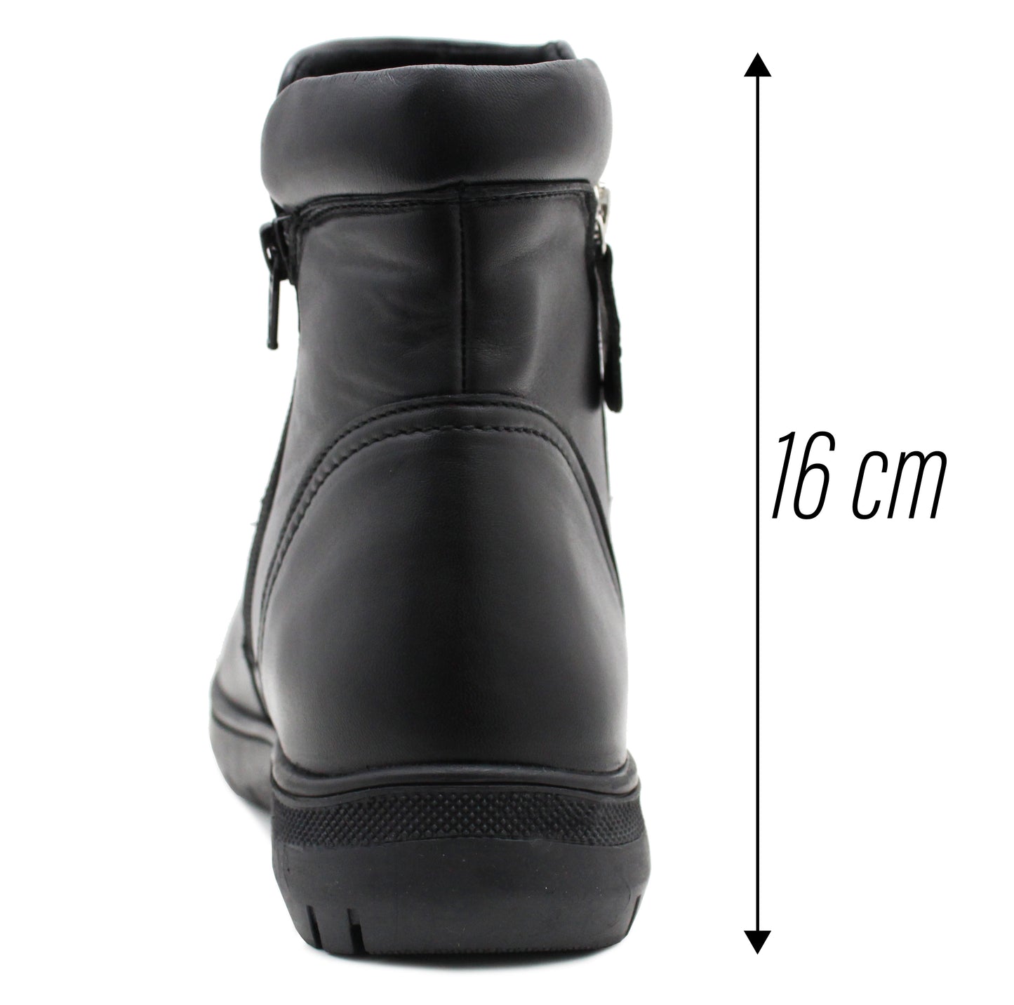 Ladies Genuine Leather Ankle Boots Womens Double Zip Up Casual Smart Office Formal Chelsea Boots