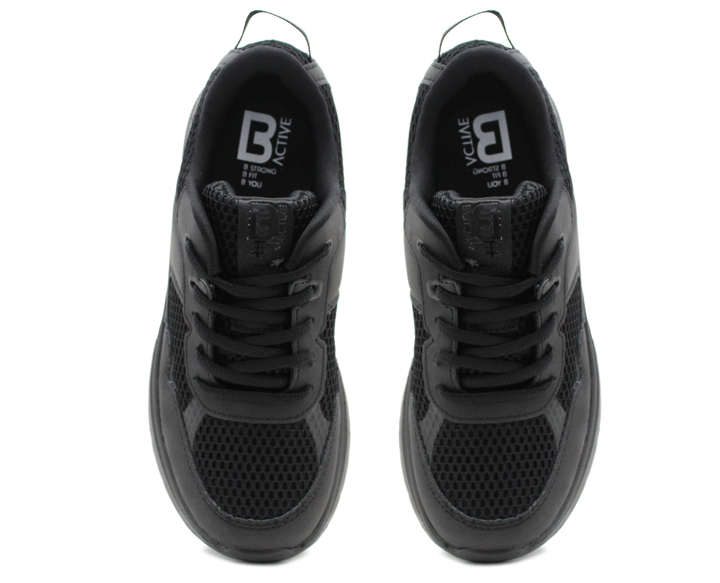 Womens Memory Foam Trainers Black Lace Up Lightweight Breathable Sneakers Fitness Running Fashion Trainers