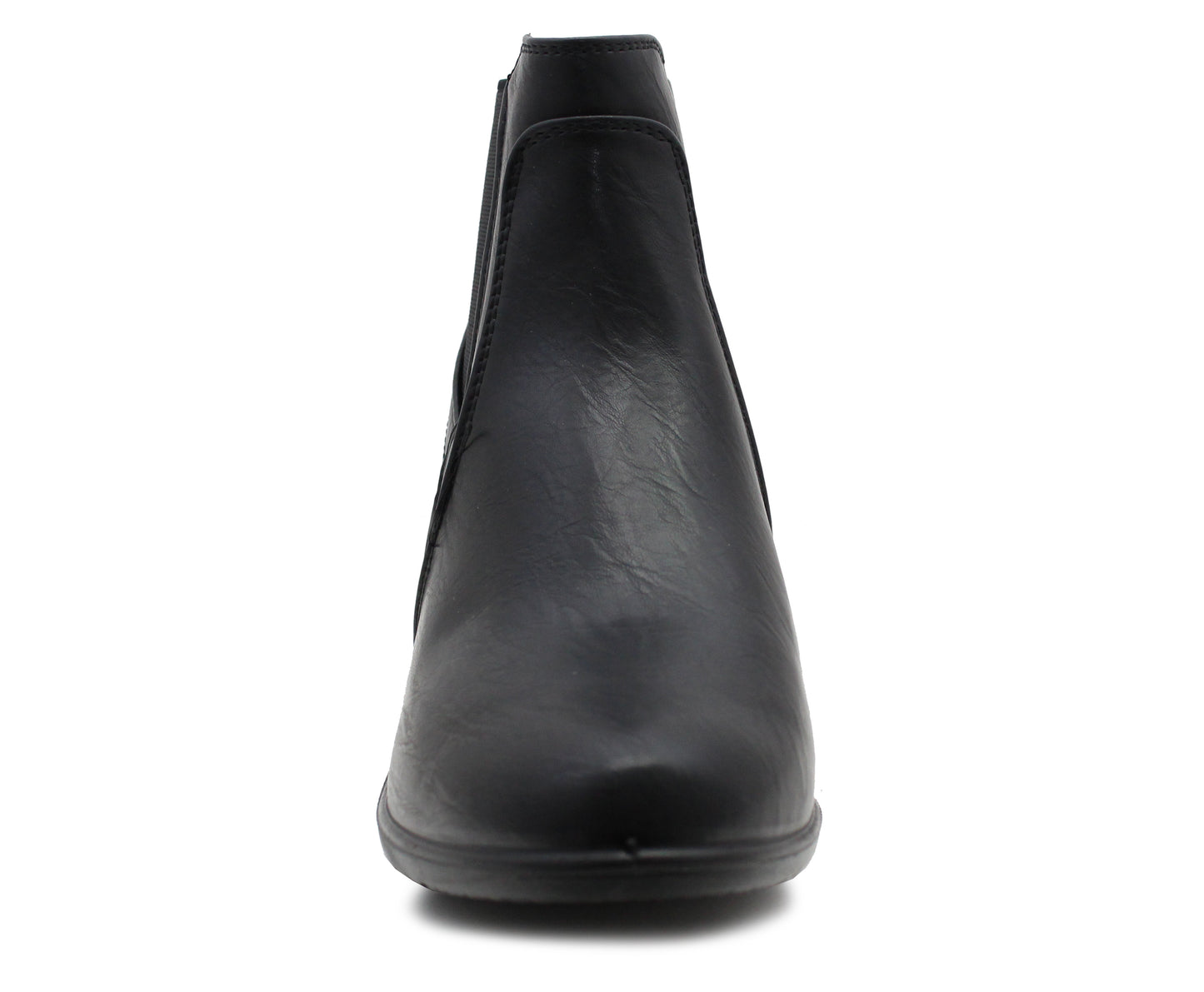 Cushion Walk Womens Ankle Boots Black Mid Heel Elastic Formal Office Trouser Shoes
