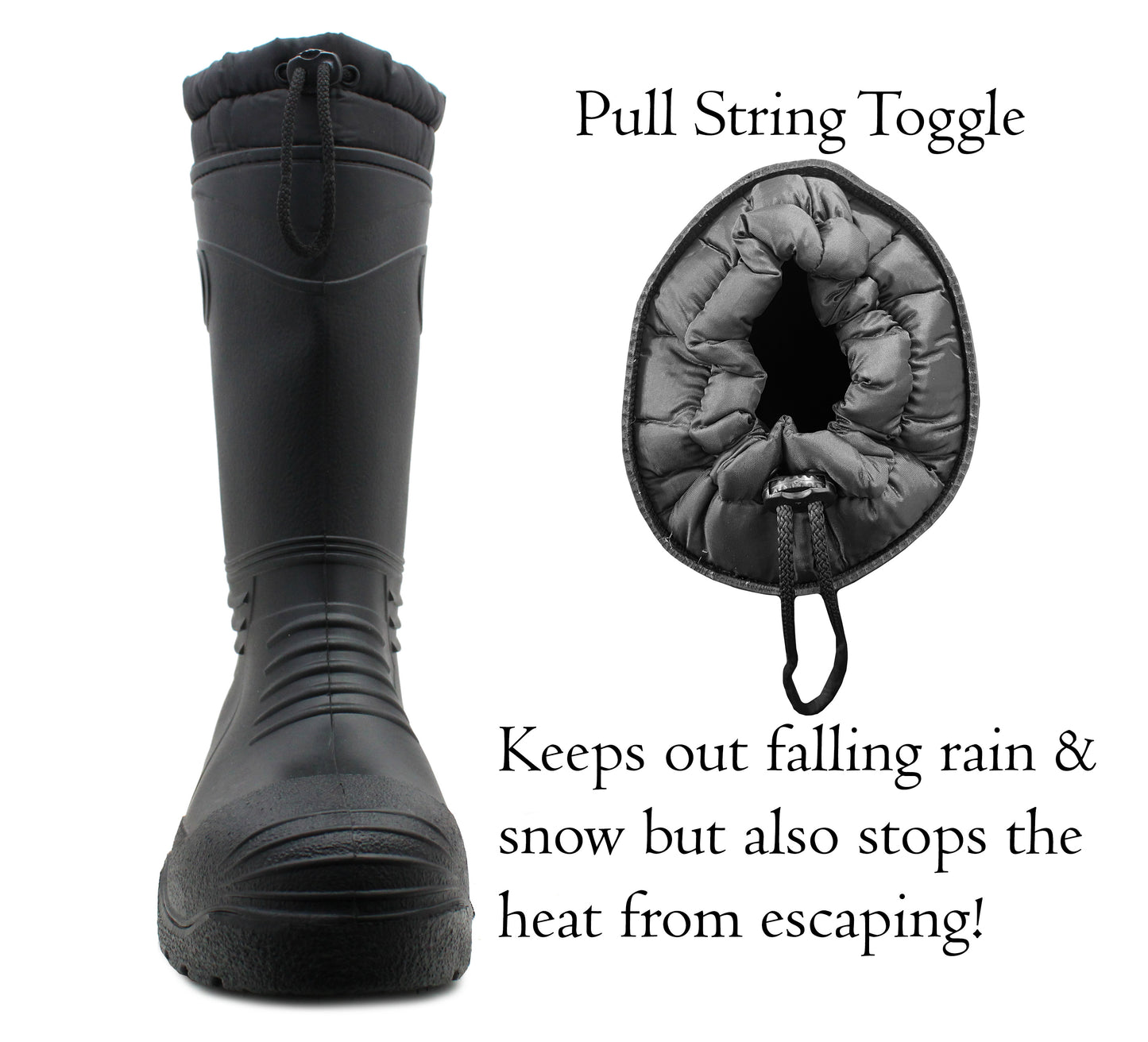 Mens Thermal Wellington Boots Warm Fur Lined Waterproof Wellies Insulated Winter Rain Boots