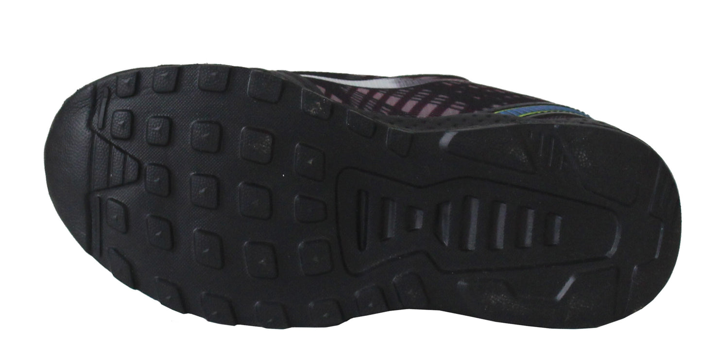 Boys Kids Youth DEK Super Lightweight Twin Touch Fasten Strap Sports Running Trainers Black