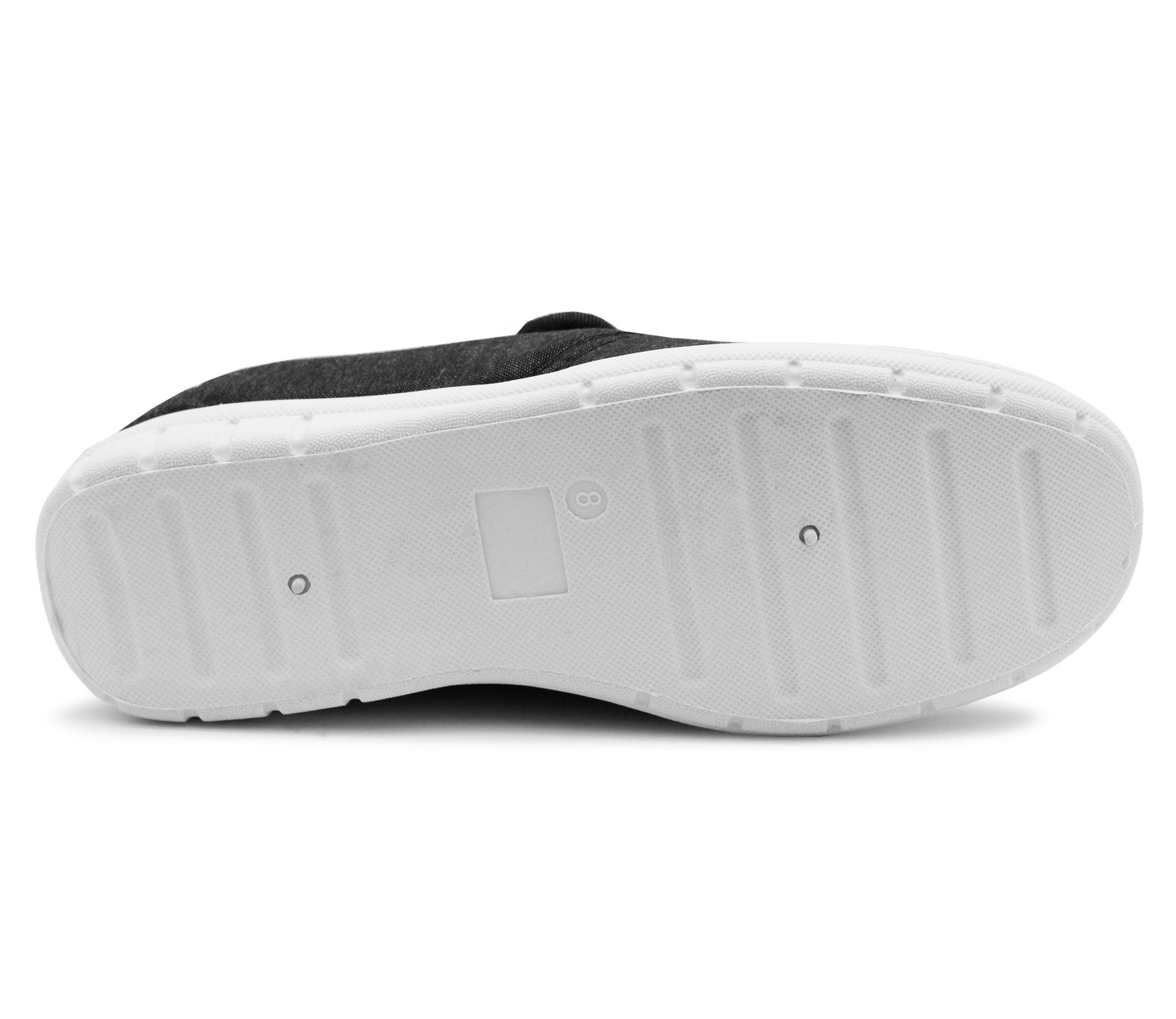 Mens Touch Fasten Casual Grey Canvas Trainer Pumps Flat Driving Loafers Shoes