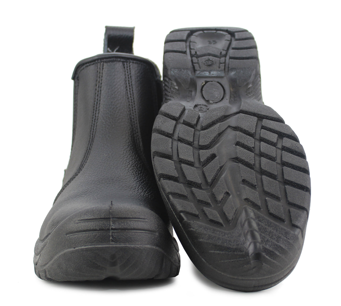 Mens Twin Gusset Safety Boots Steel Toe Cap Slip On Boots