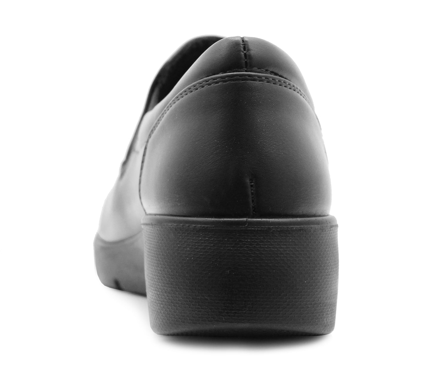 Womens Slip On Loafers Ladies Casual Smart Zip Gusset Low Wedge Flat Office Black Moccasin Pumps Shoes