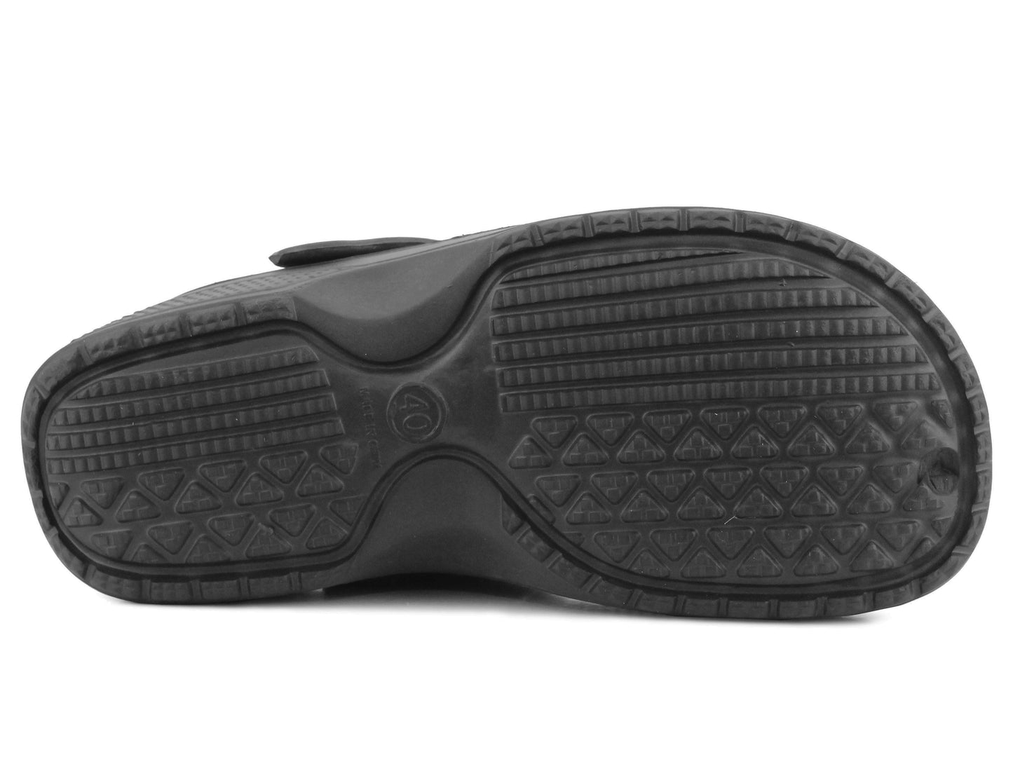 Mens Lightweight EVA Clogs Black Slip On Wide Fit