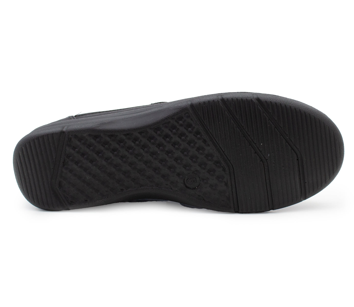 Womens Touch Fasten Loafers Flat Ladies Casual Breathable Office Nurse Pumps Shoes Black