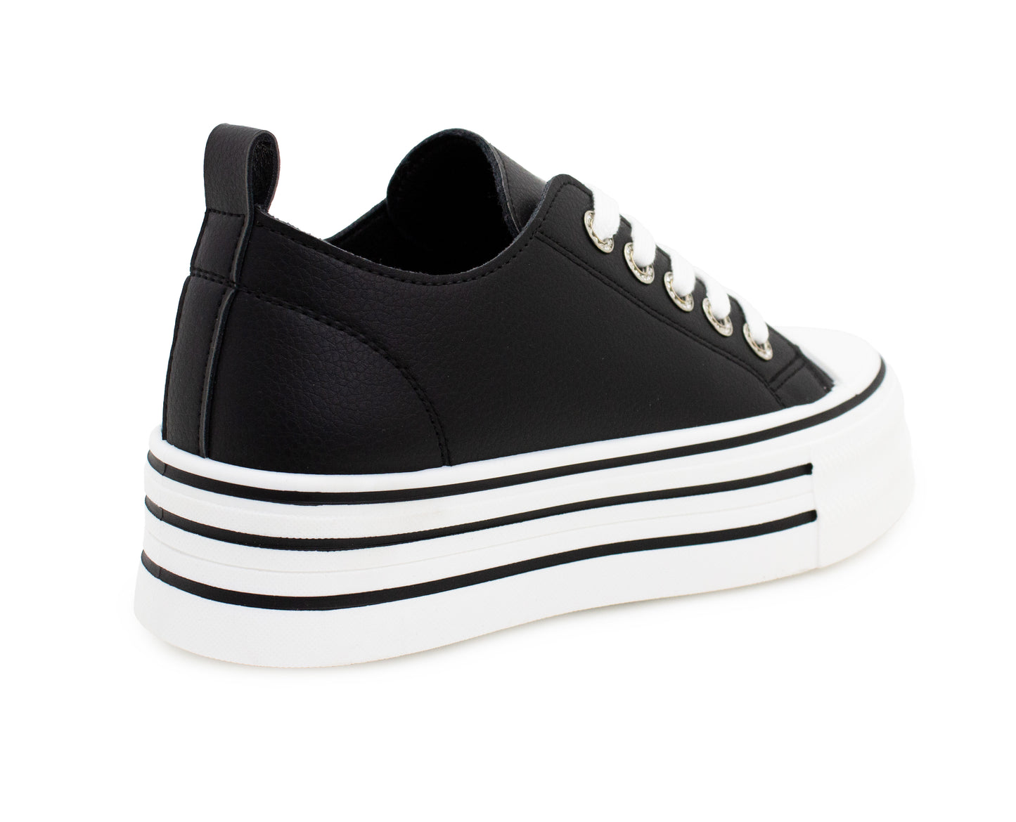 Womens Platform Canvas Trainers Lace Up Chunky Sole Baseball Sneakers Ladies Flat Low Top Fashion Trainer Pumps Black