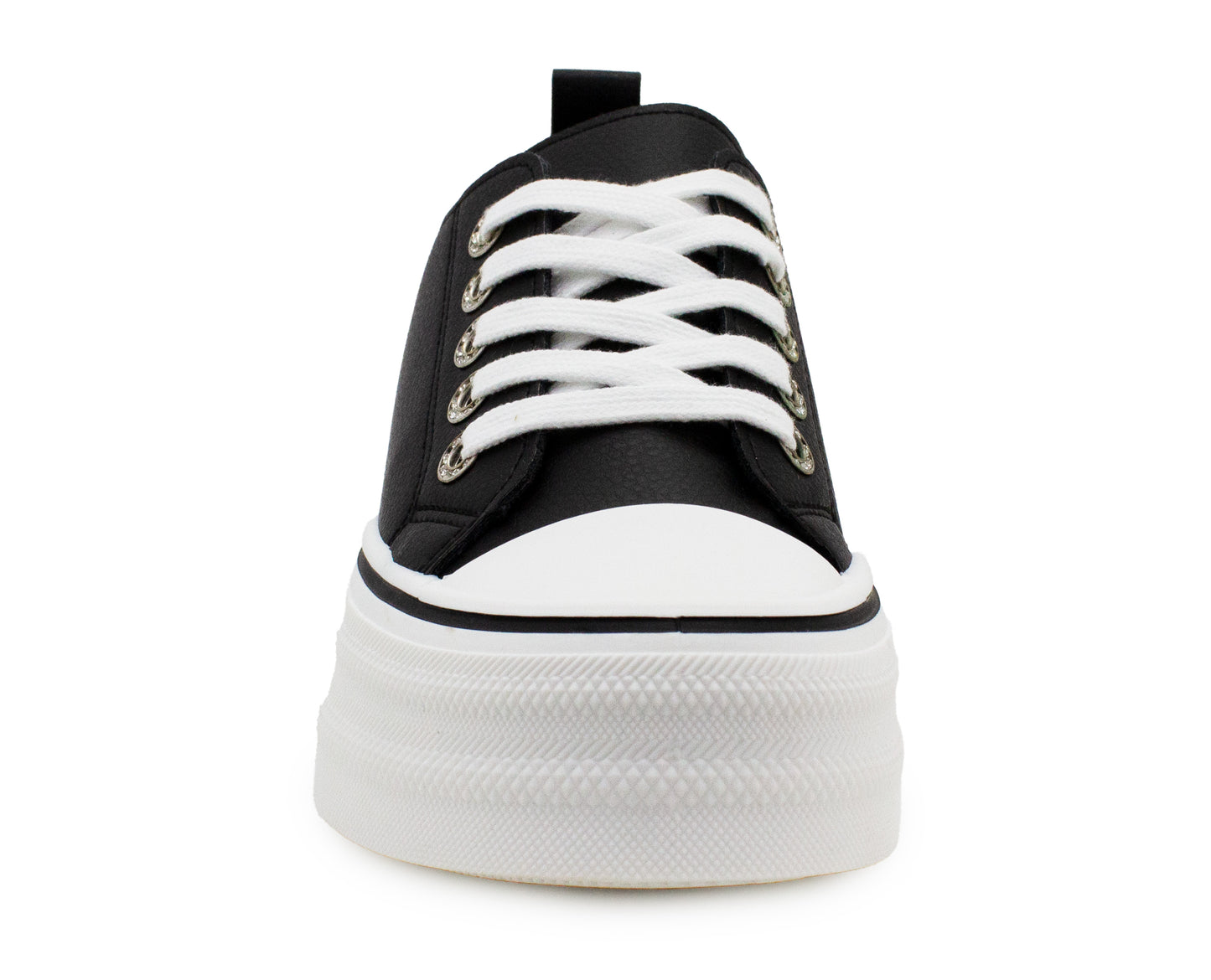 Womens Platform Canvas Trainers Lace Up Chunky Sole Baseball Sneakers Ladies Flat Low Top Fashion Trainer Pumps Black