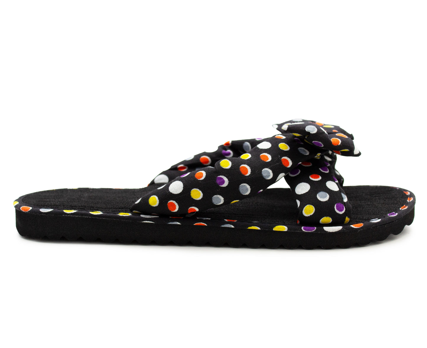 Girls Lightweight Polka Dot Mule Sandals Slip On Sliders Summer Beach Flip Flops Ladies Flat Spa Pool Slides
