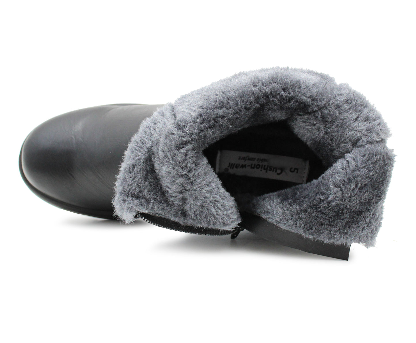 Womens Faux Fur Lined Winter Boots Ladies Warm Zip Up Casual Lightweight Ankle Boots
