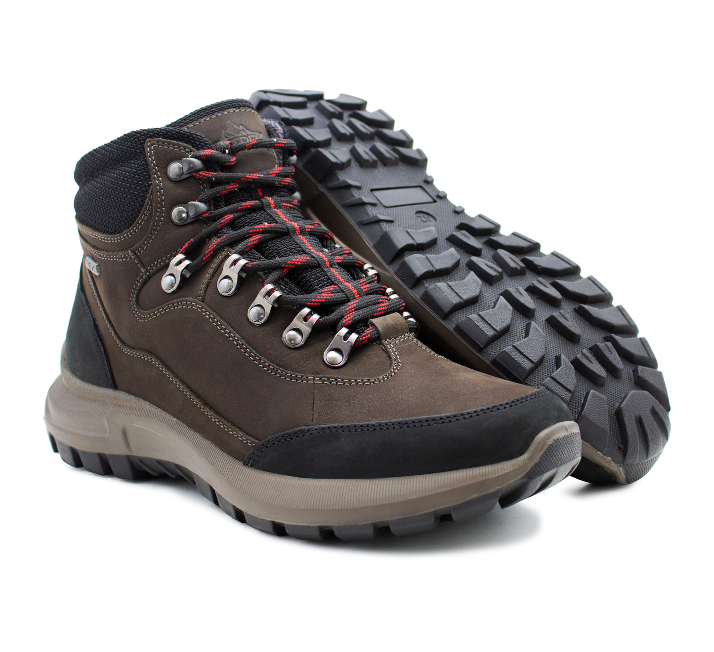 Mens Waterproof Hiking Boots Outdoor Trekking Trails Backpacking Lace Up Breathable Leather Padded Ankle Support Mountain Boots