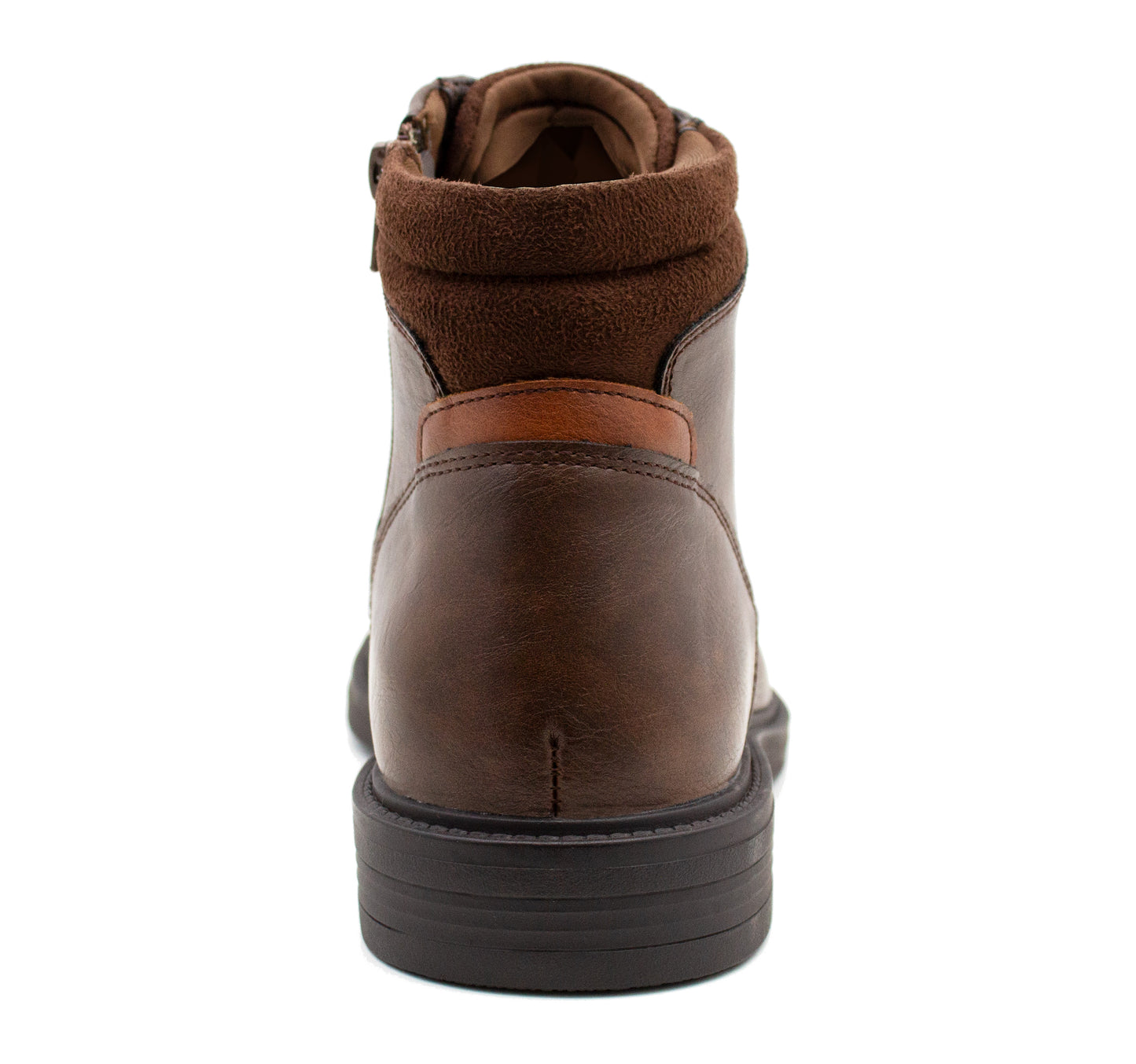 Mens Formal Derby Ankle Boots Brown Faux Leather Lace Up Side Zip Smart Casual Fashion Boot Dress Shoes