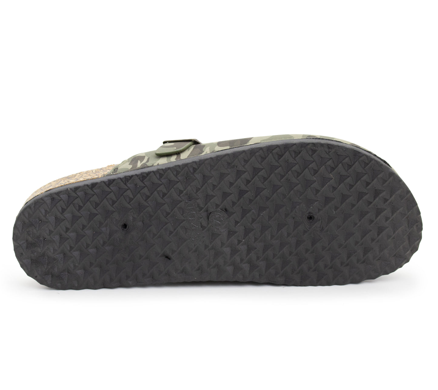 Mens Camo Clogs Slip On Adjustable Buckle Cork Footbed Arch Support Backless Mules Flat Casual Slippers
