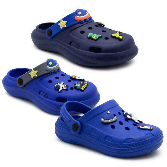 Boys Lightweight Clogs Kids Adjustable Garden EVA Slippers Slip On Beach Sandals Water Shoes Leisure Pool Slides