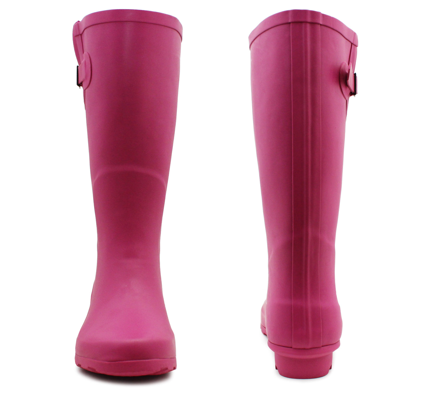 Womens Adjustable Calf Wellies Pink Waterproof Festival Rain Boot Dog Walking Mud Wellington Boots