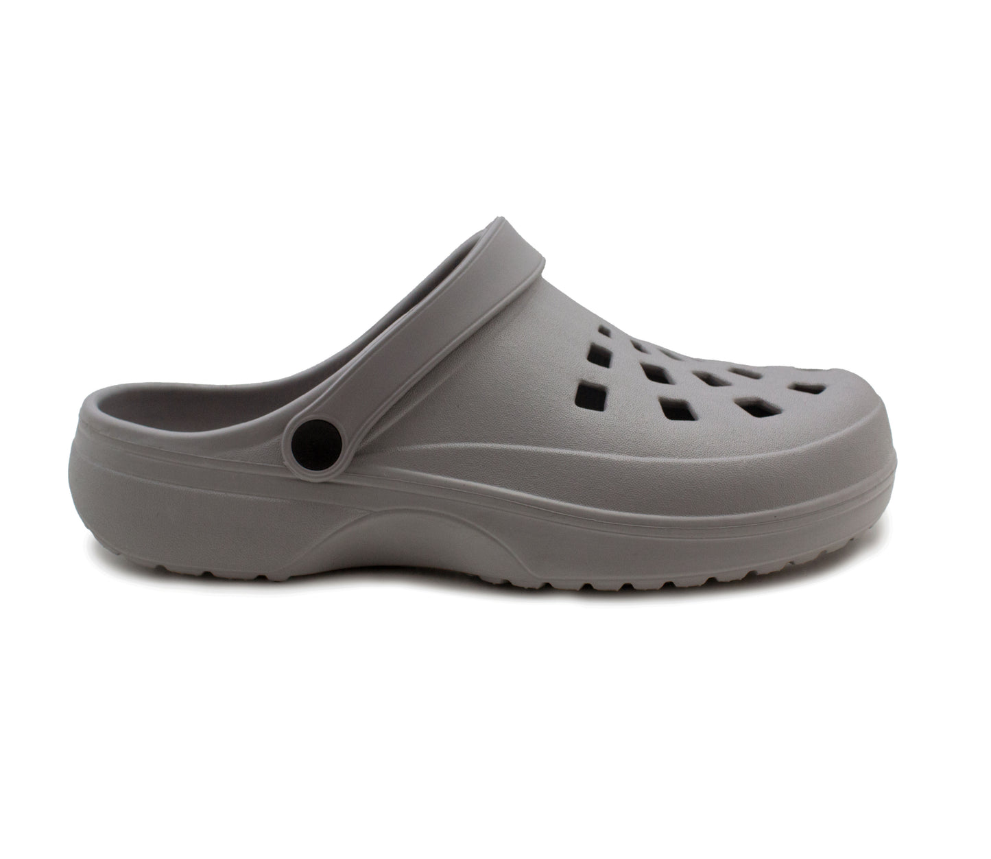 Mens Clogs Grey Lightweight EVA Garden Breathable Slip On Beach Hospital Nurse Kitchen Water Shoes Mules House Shoes Sandals