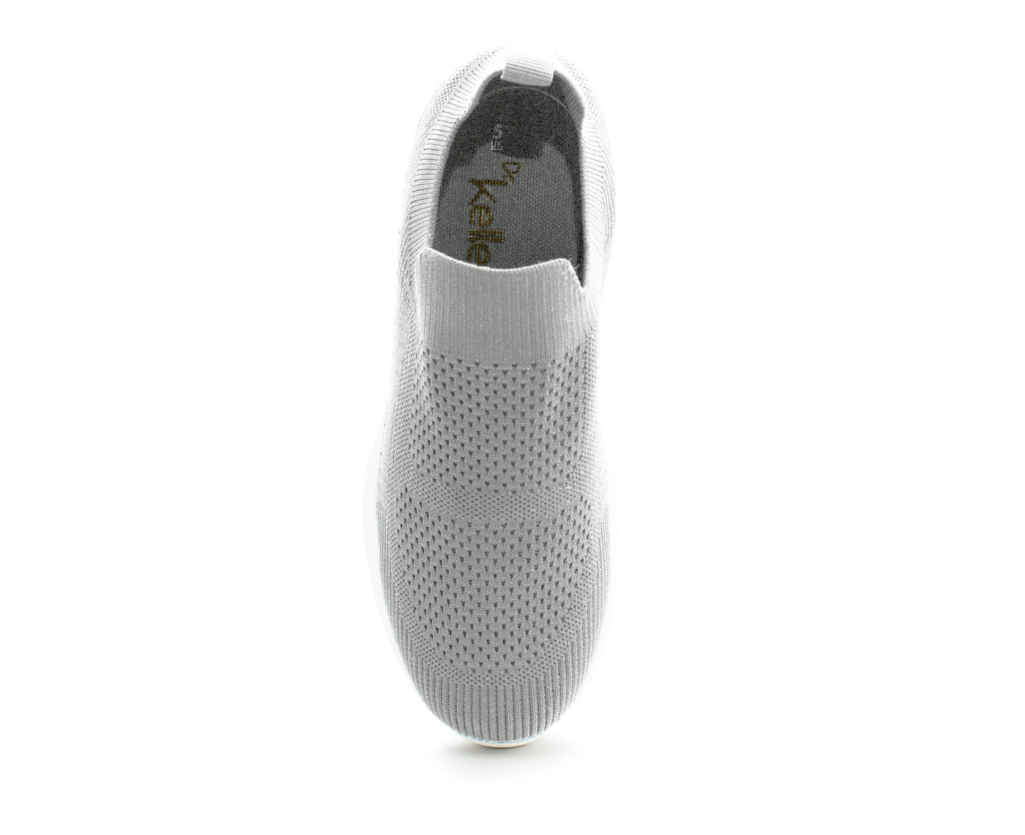 Womens Slip On Grey Breathable Mesh Ladies Lightweight Casual Flat Walking Active Sneaker Pumps Fashion Trainers