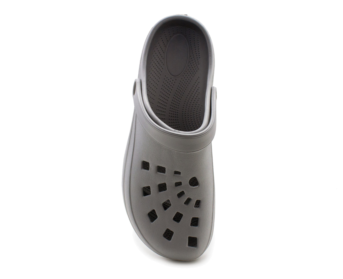 Mens Clogs Grey Lightweight EVA Garden Breathable Slip On Beach Hospital Nurse Kitchen Water Shoes Mules House Shoes Sandals