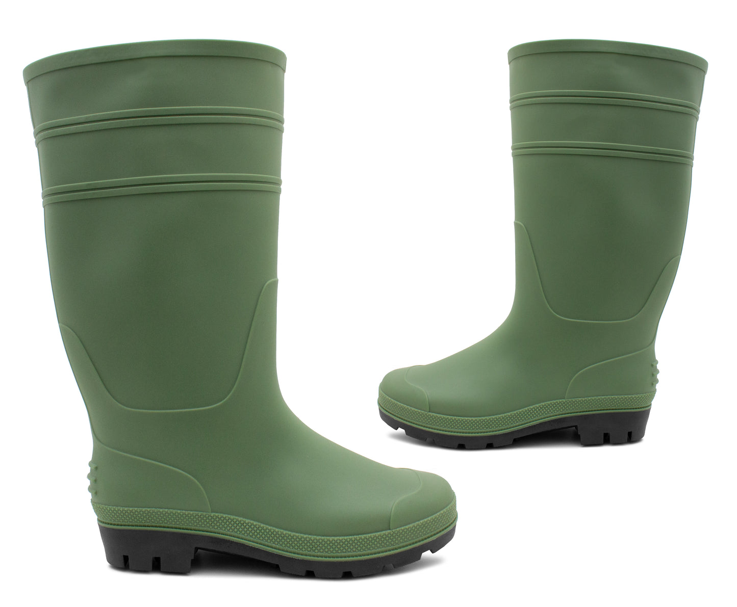 Mens Wellington Boots Waterproof Slip On Green Wellies Rain Boot Snow Farm Gardening Outdoor Festival Wellingtons