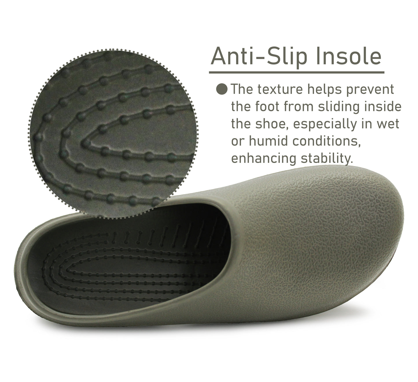 Mens Garden Clogs Green Lightweight Slip On Waterproof EVA Beach Shoes Backless Indoor Slipper Kitchen Mules Poolside Sandal Water Shoes