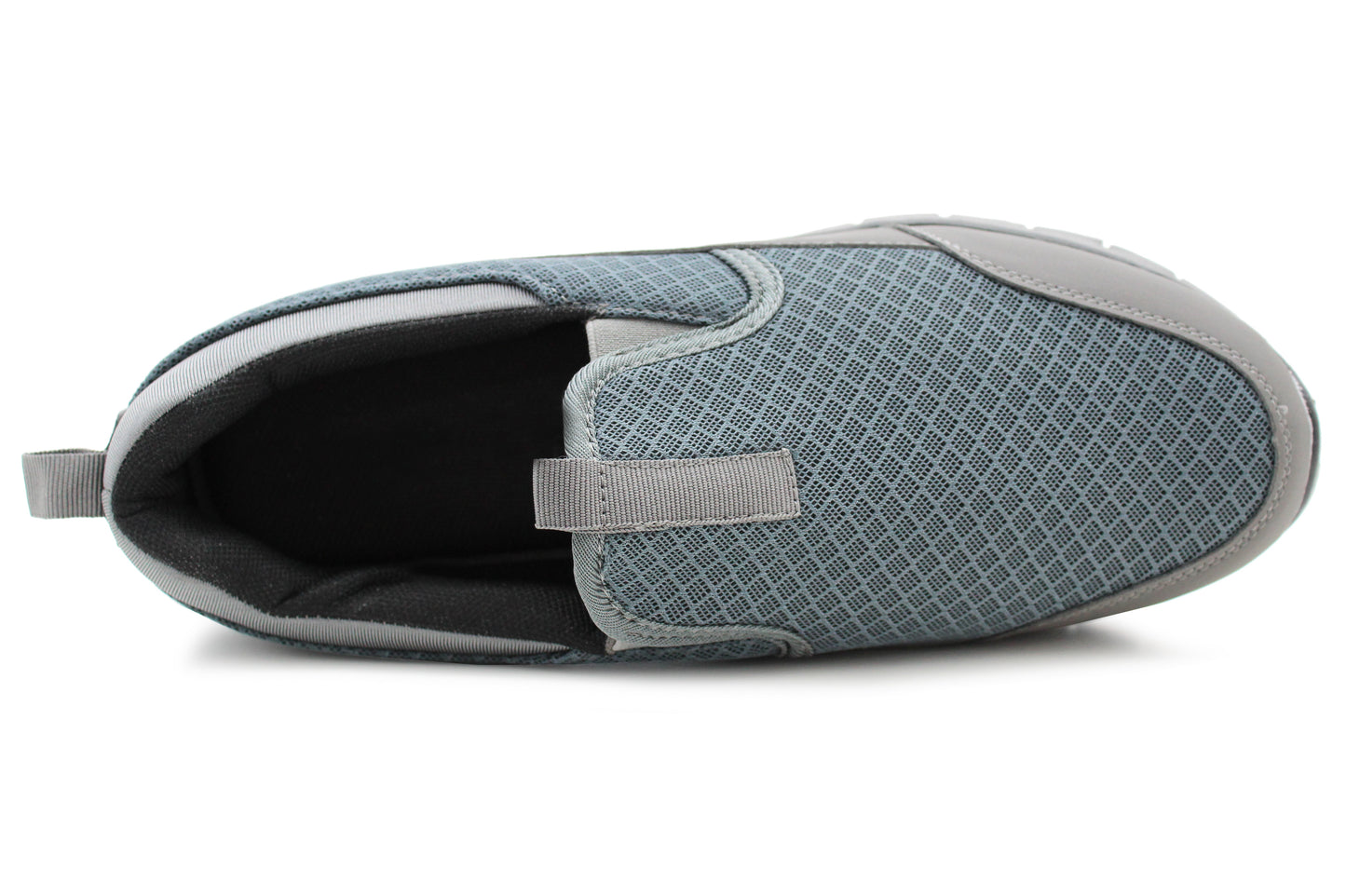 Mens Lightweight Memory Foam Grey Trainers Breathable Mesh Slip On Casual Sneaker Pumps Trainers
