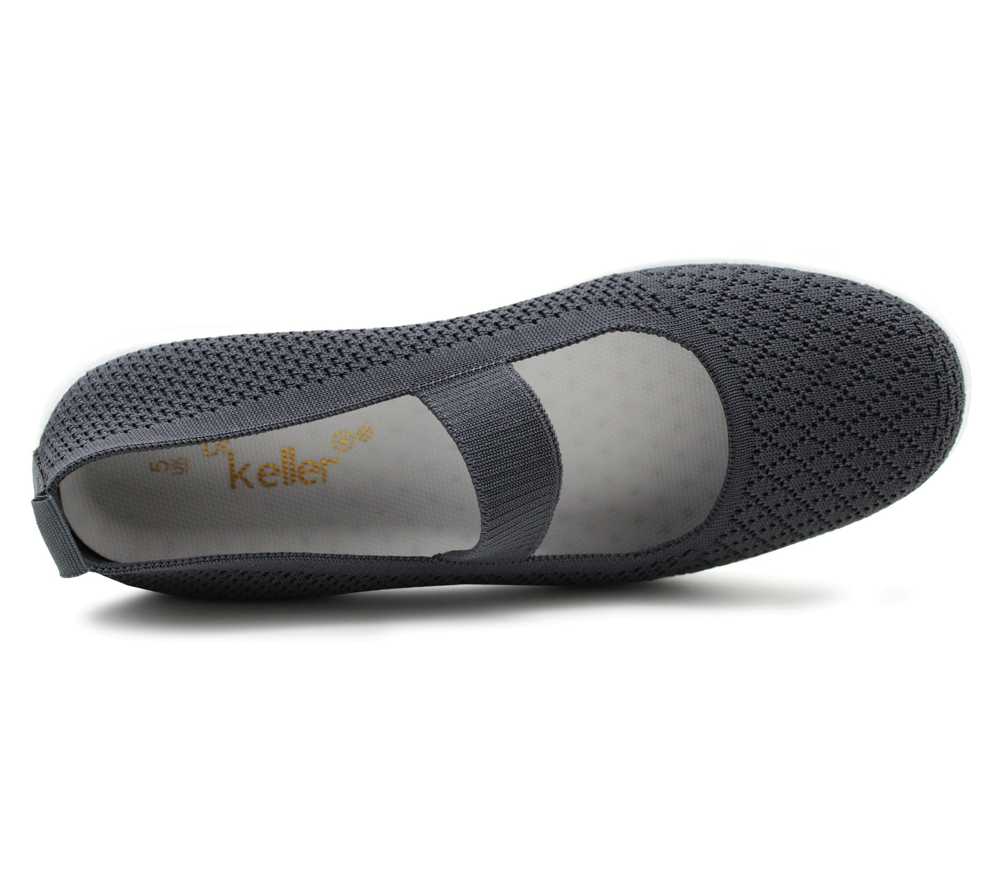 BERNIE Womens Slip On Elastic Strap Breathable Mesh Lightweight Casual Flat Walking Active Sneaker Pumps Fashion Trainers in Grey