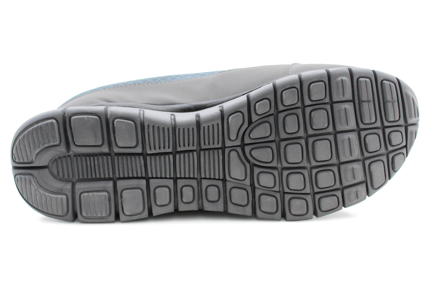 Mens Lightweight Memory Foam Grey Trainers Breathable Mesh Slip On Casual Sneaker Pumps Trainers