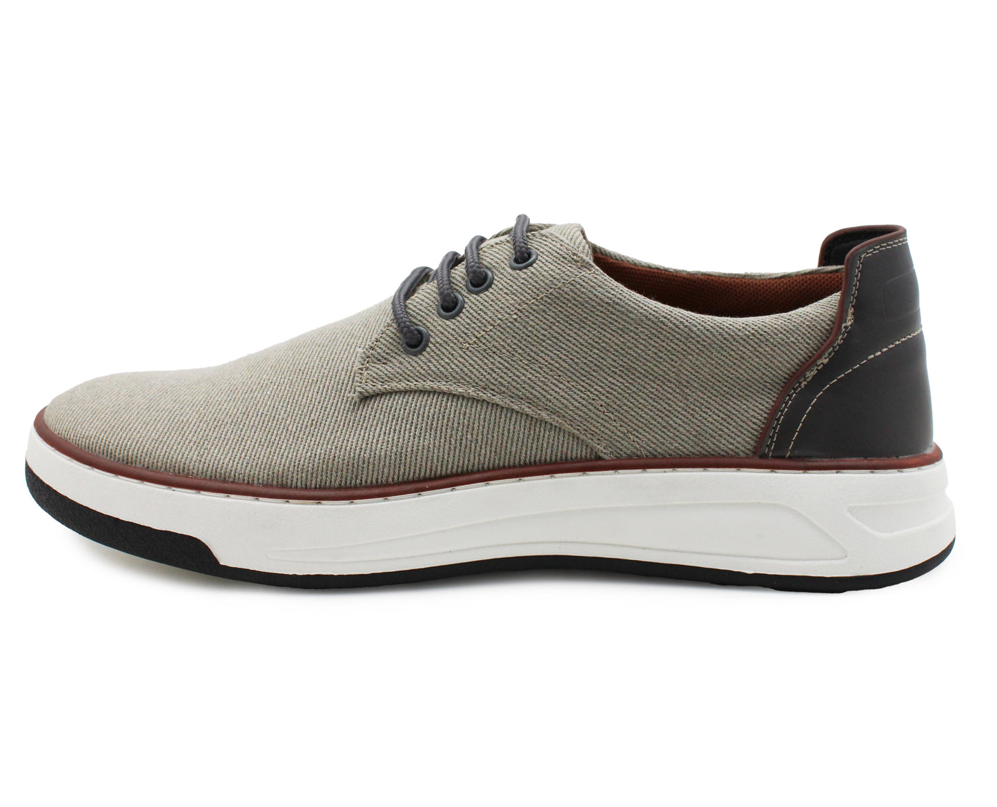 Mens Canvas Lace Up Trainers Soft Touch Foam Insole Grey Denim Casual Smart Fashion Trainer Sneaker Pumps