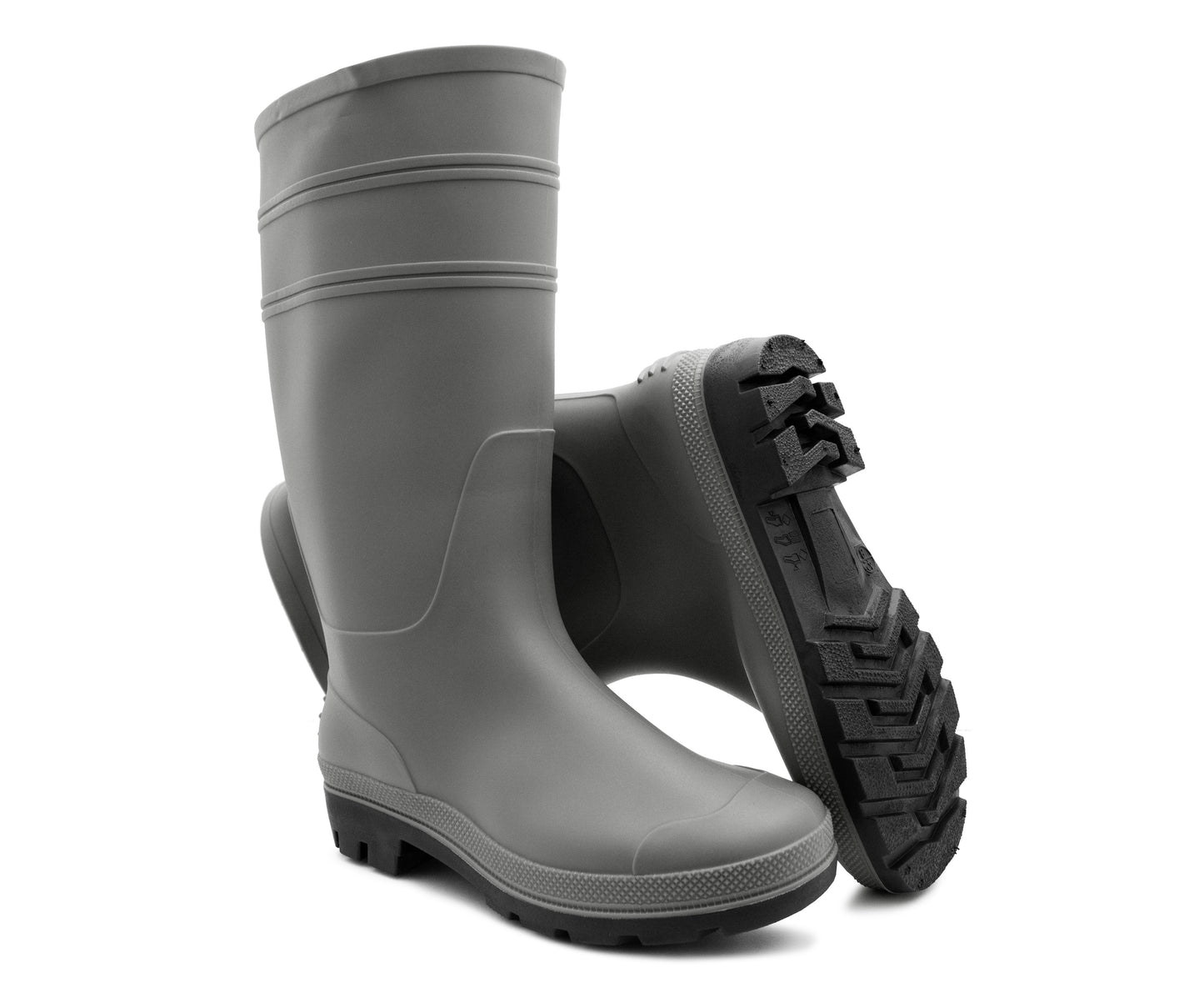 Mens Wellington Boots Waterproof Slip On Grey Wellies Rain Boot Snow Farm Gardening Outdoor Festival Wellingtons