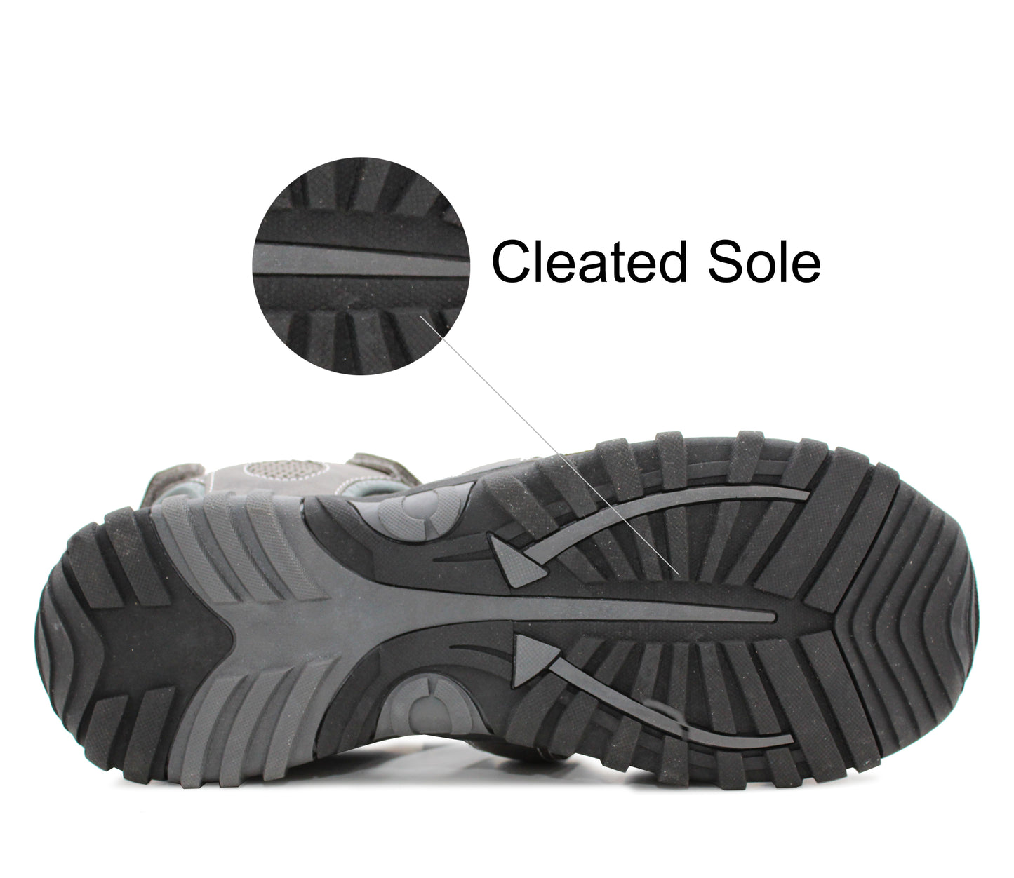 STONE Mens Touch Fastening Adjustable Sports Sandals in Grey