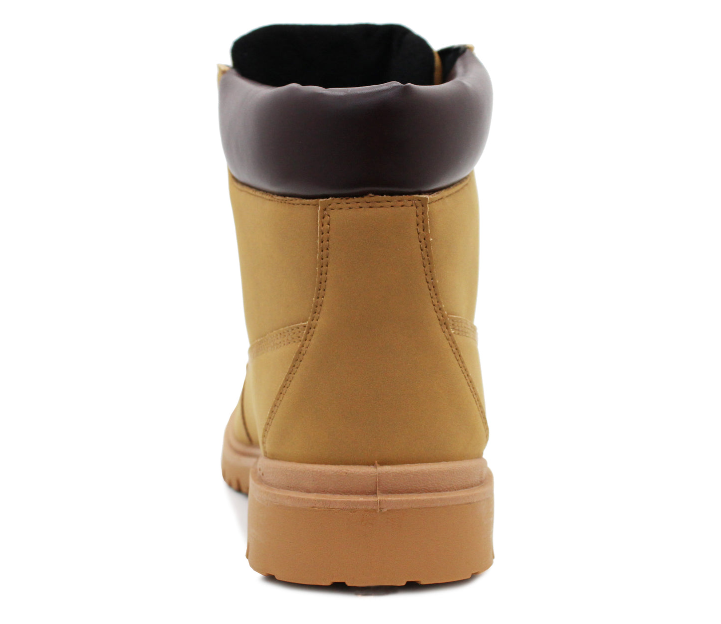 Mens Lace Up Fashion Camel Combat Boots High Top Padded Collar Hiking Chelsea Ankle Boots