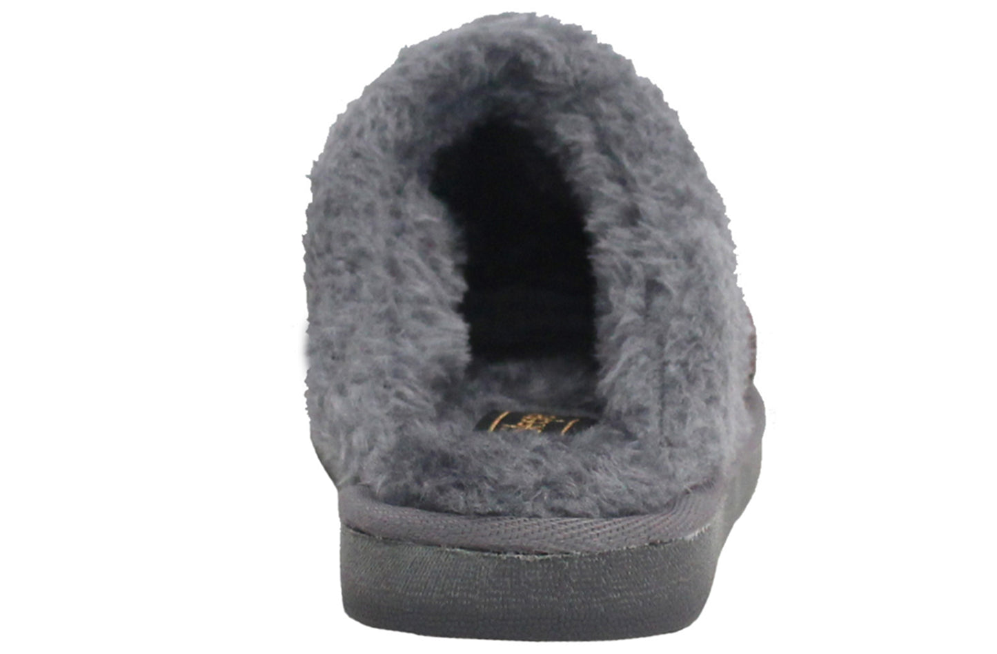 Womens Ladies Slip On Faux Fur Lined Tartan Check Warm Winter Hard Sole Mules Slippers SIZE UK 8