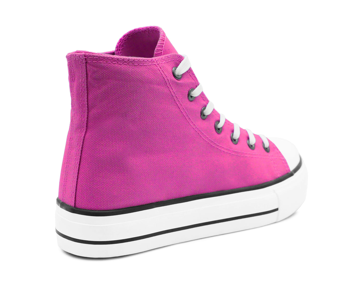 Womens High Top Canvas Trainers Lilac Lace Up Platform Baseball Sneakers Ladies Chunky Sole Flat Fashion Hi-Top Pumps Purple