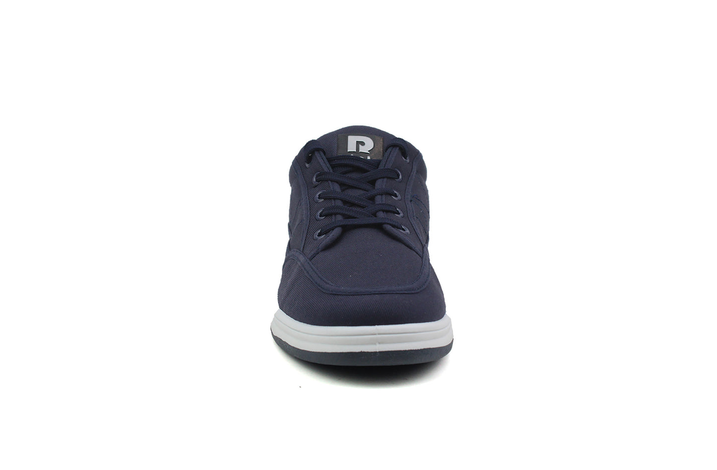 Mens Navy Blue Casual Canvas Lace Up Skate Sneaker Pumps Trainers